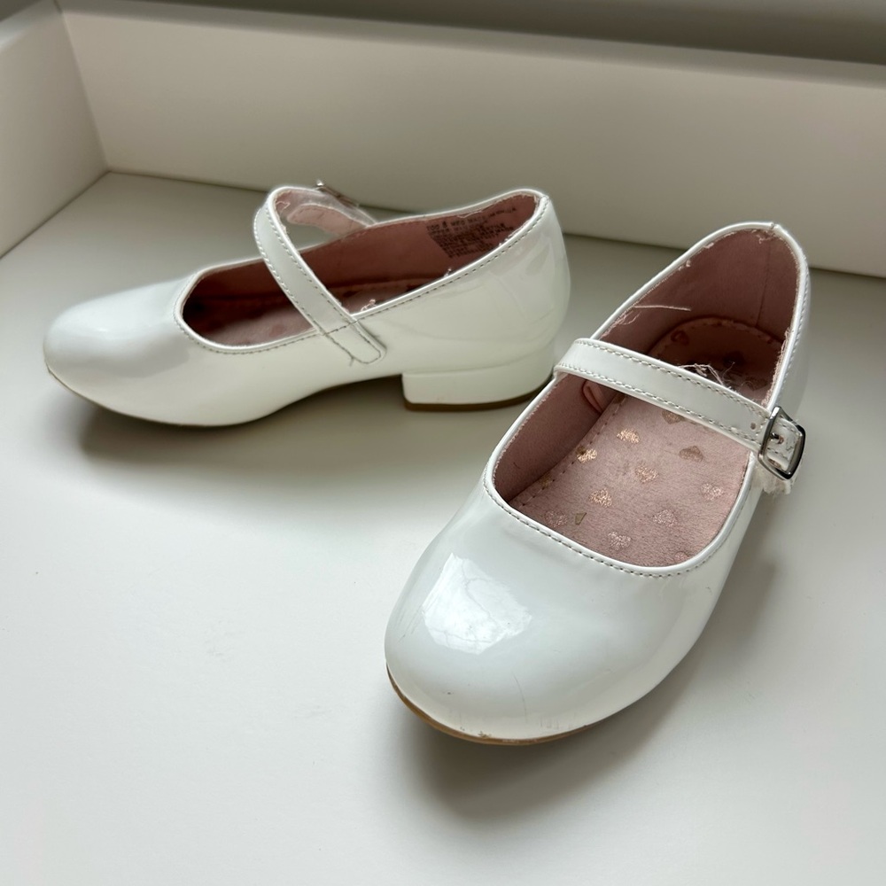 Jumping Beans Toddler Size 8 White Kids Mary Jane Shoes